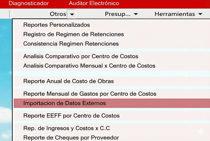 Acceso a la Herramienta de Importación